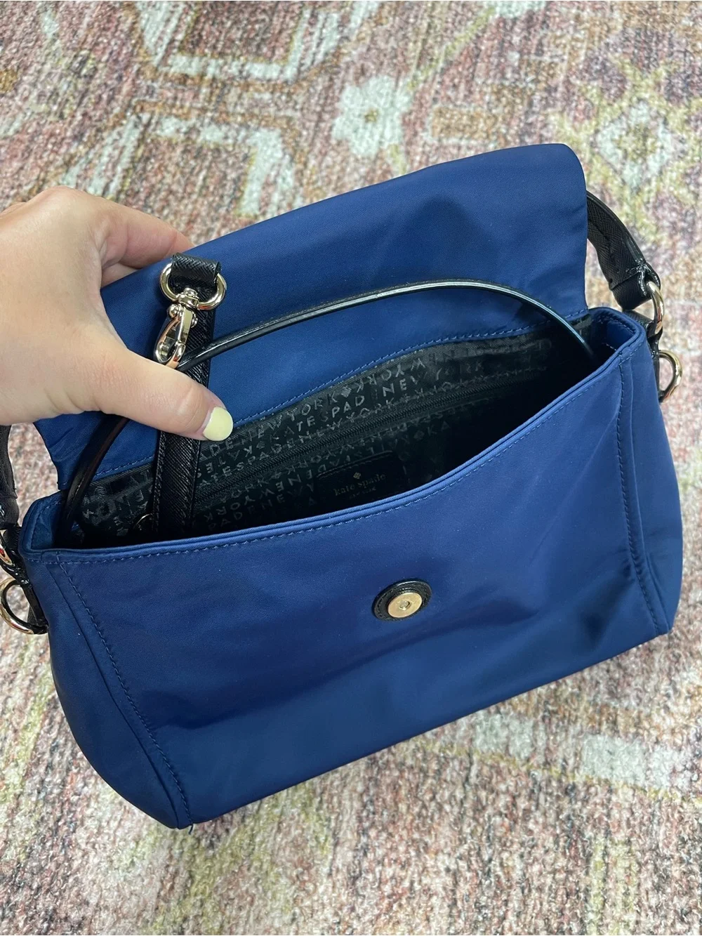 NEW Kate Spade Blake Avenue Miri Nylon Bag Navy Blue